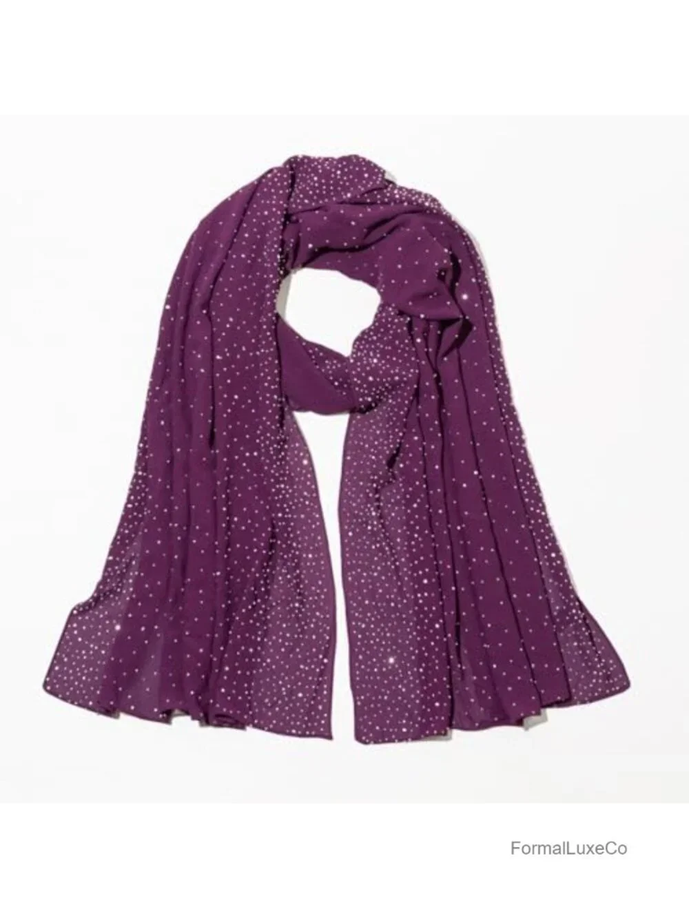 Sheer Chiffon Sparkly Shawl Wrap for Evening Dresses Wedding Bridal